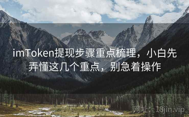 imToken提现步骤重点梳理，小白先弄懂这几个重点，别急着操作